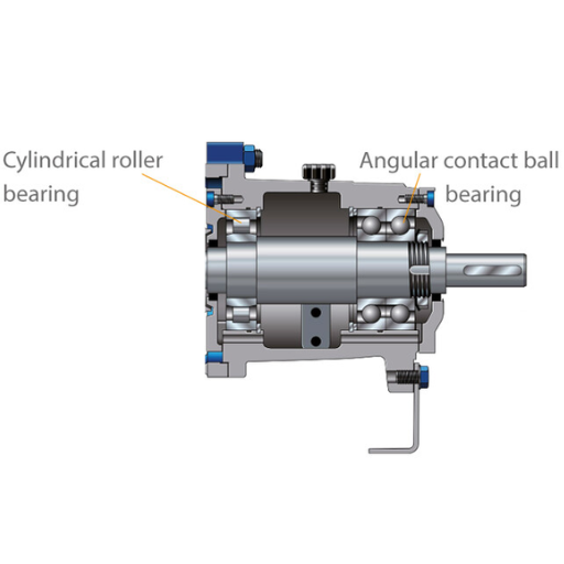 between bearing pump