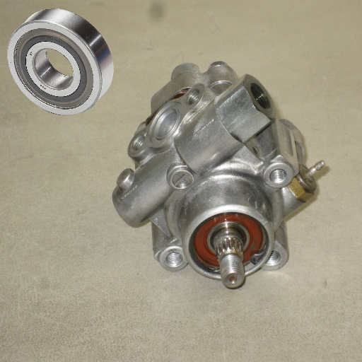 How can the power steering pump bearing be replaced efficiently