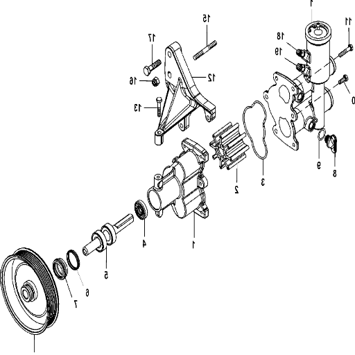 What are the steps for rebuilding a water pump on a Mercruiser?